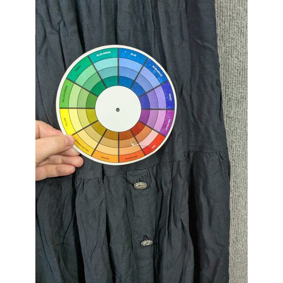 Vtg Crazy Cowgirl Maxi Skirt Womens XL Tiered Western Silver Concho Charm 90s - Picture 5 of 11